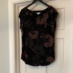 Wilfred floral Black and Brown Women's Top Medium